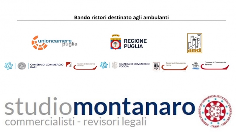 CCIAA BARI – DA DOMANI GLI AMBULANTI  POTRANNO RICHIEDERE RISTORI COVID-19