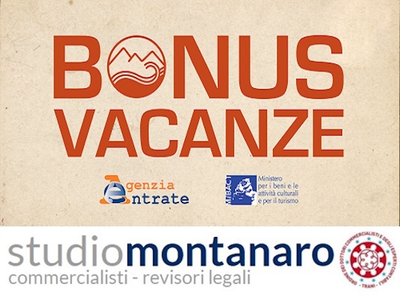 BONUS VACANZE, ON LINE LA GUIDA DELL’AGENZIA DELLE ENTRATE