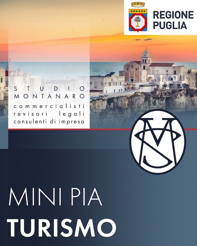 Mini Pia Turismo, on-line l’ultima agevolazione della Regione Puglia